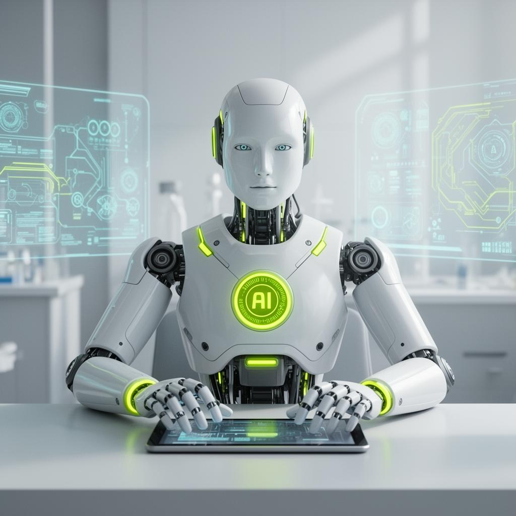 Реалістичне робоче місце з ноутбуком та персональним AI-агентом